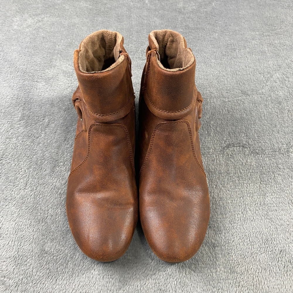 Baretraps Saydie Women's Brown Faux Leather Ankle Boots Size‎ 8.5M